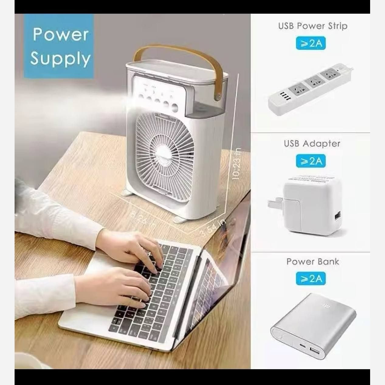 پنکه مه پاش مدل air cooler fan سایز بزرگ